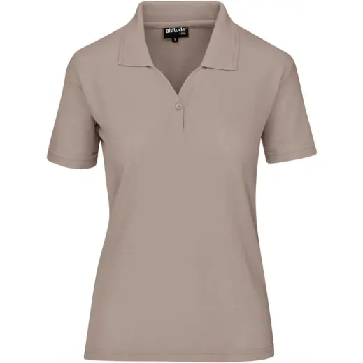 Ladies Basic Pique Golf Shirt Stone Front